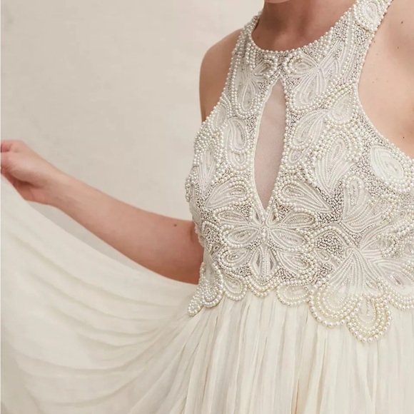 NWT Free People Pearly Embellished Mini Halter Dress Size 2 - Picture 5 of 12